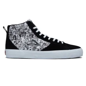 Lakai Newport Hi Shoes - Black Suede Court Grip