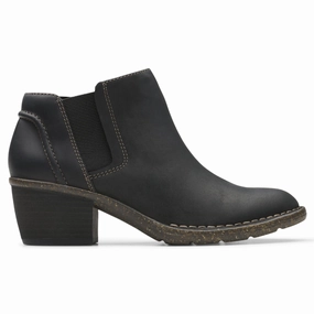 Dance Fit Breath Mesh Clarks Kastela Lo Black Leather Boot (Women's)