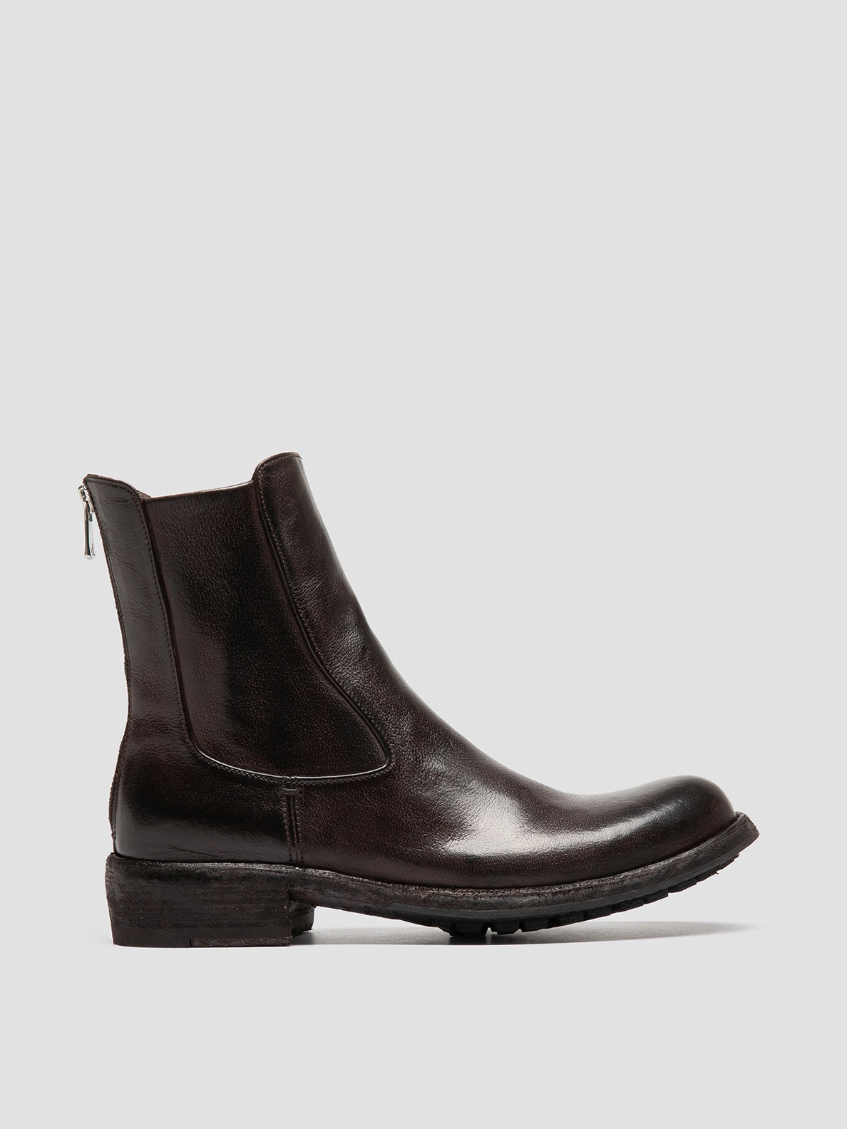 LEGRAND 229 - Brown Leather Zip Boots Padded Interior Cold Climate