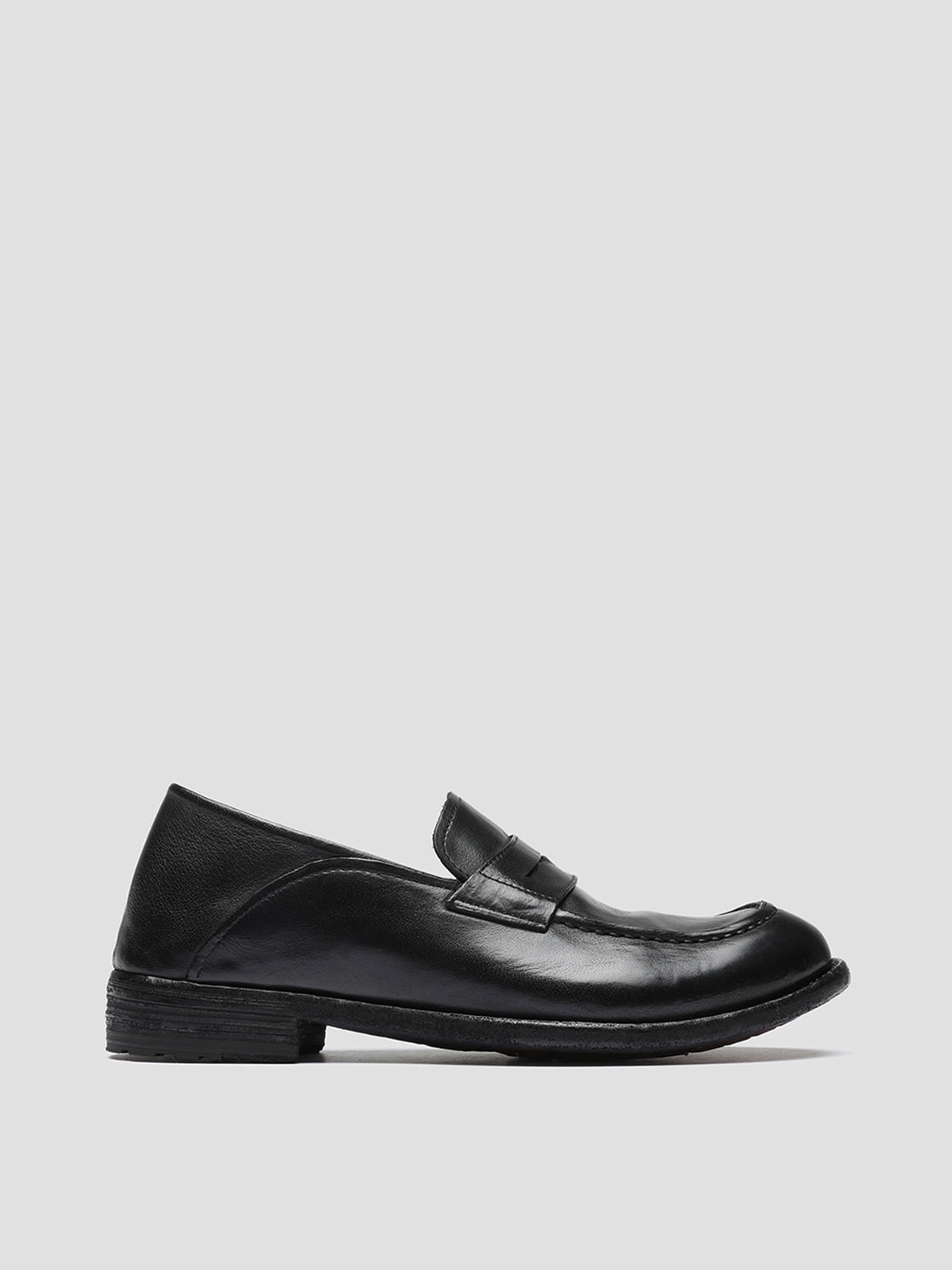 LEXIKON 140 - Black Leather Penny Loafers Coffee Path