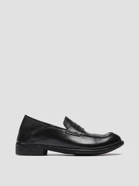LEXIKON 140 - Black Leather Penny Loafers Coffee Path