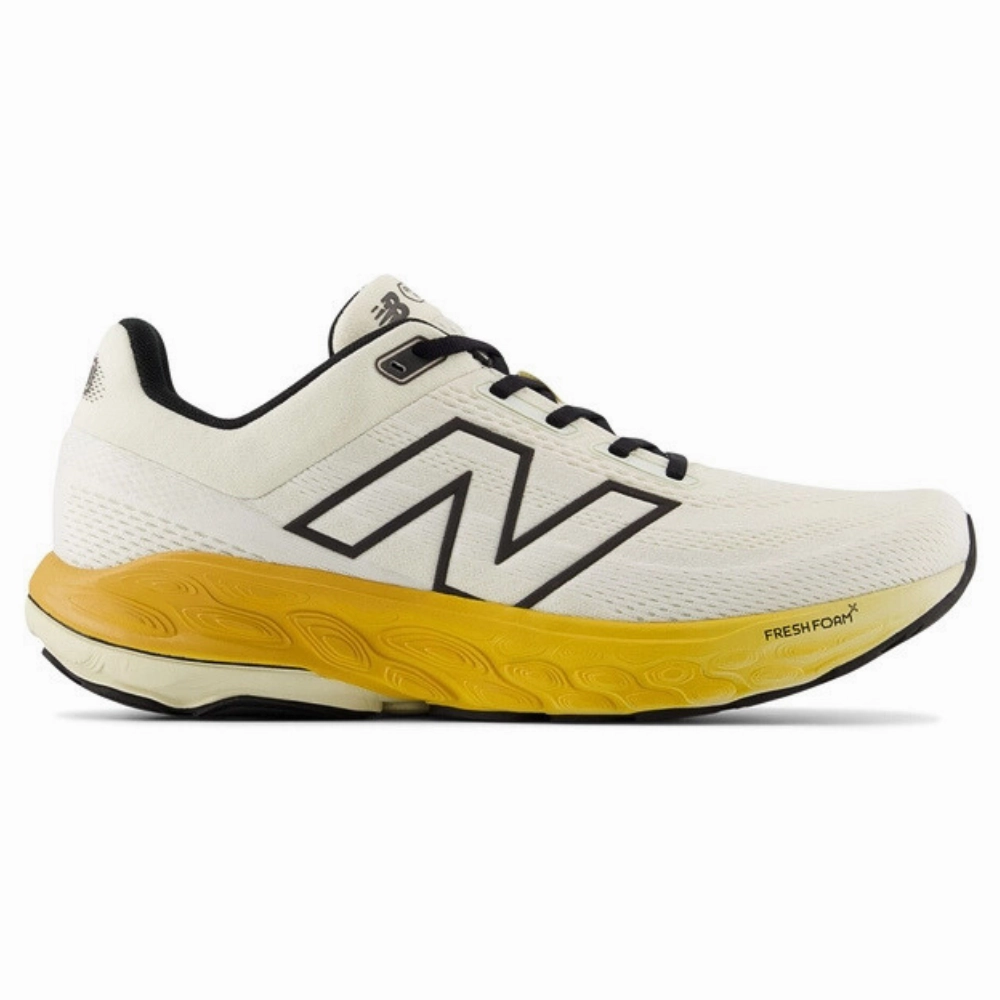 New Balance Fresh Foam X 860v14 Sea Salt/Angora/Dried Apricot Running Shoe (Men's) Soft Elastic Collar Breath Panel