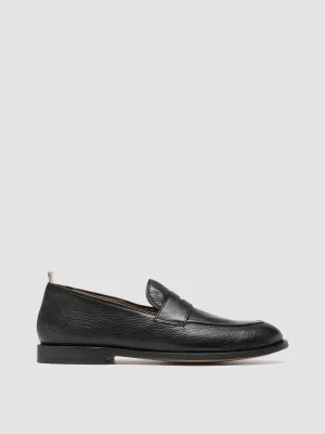 OPERA 001 - Black Leather Penny Loafers Balanced Design