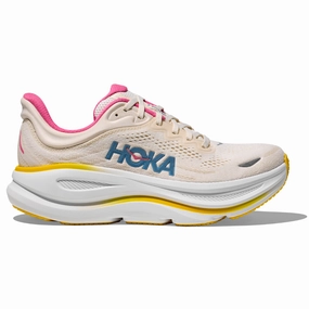 Flexible   outsole Slip   On Hoka Bondi 9 Alabaster/Birch Running Shoe (Women's)