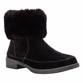 Slip Easy Propet Tabitha Faux Fur Ankle Black Boot (Women's)