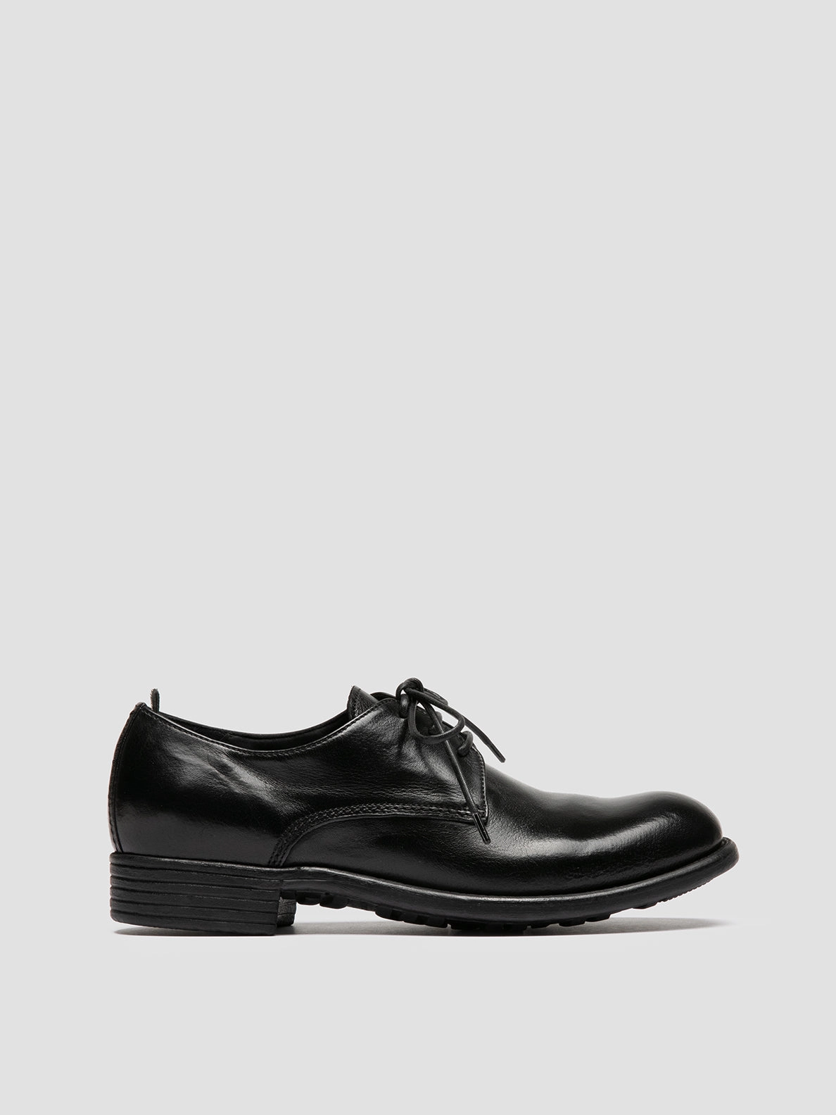 CALIXTE 068 - Black Leather Derby Shoes Timeless Oxfords