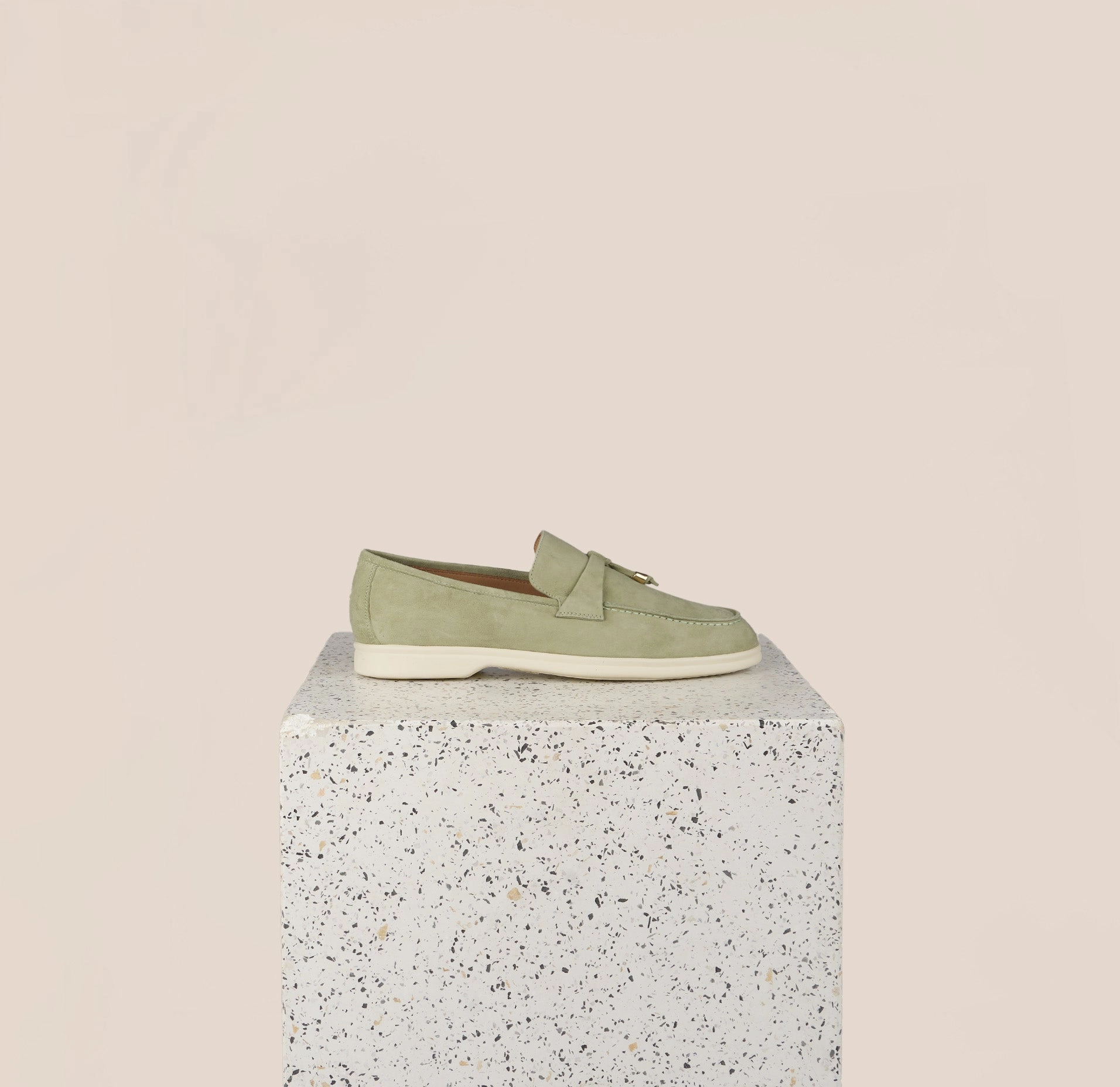 Breathable Knit Uppers Stabilizing Shank Lisa Tassels- Seafoam