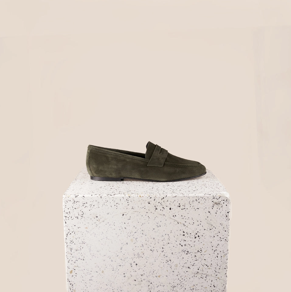 Lodi Due - Army Green Suede Shock Absorbing