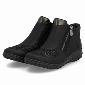 Rieker Bronia 58 Black Leather Bootie (Women's) Sunrise Hike