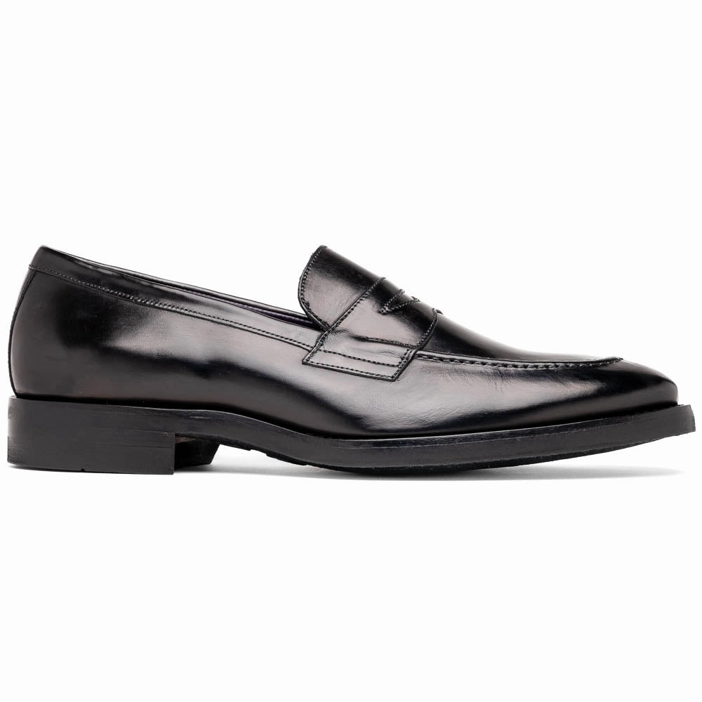 Weekend Walk 15-400-BLK ROMA Hand Burnished Calfskin Penny Loafer Black