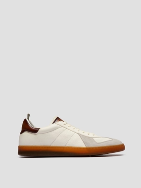 MILITIA 001 - White Leather Sneakers Zero Drop Profile Dark