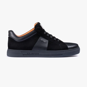 Men's Black Leather and Suede Sneaker Hyperelastic Foam Sport Mode