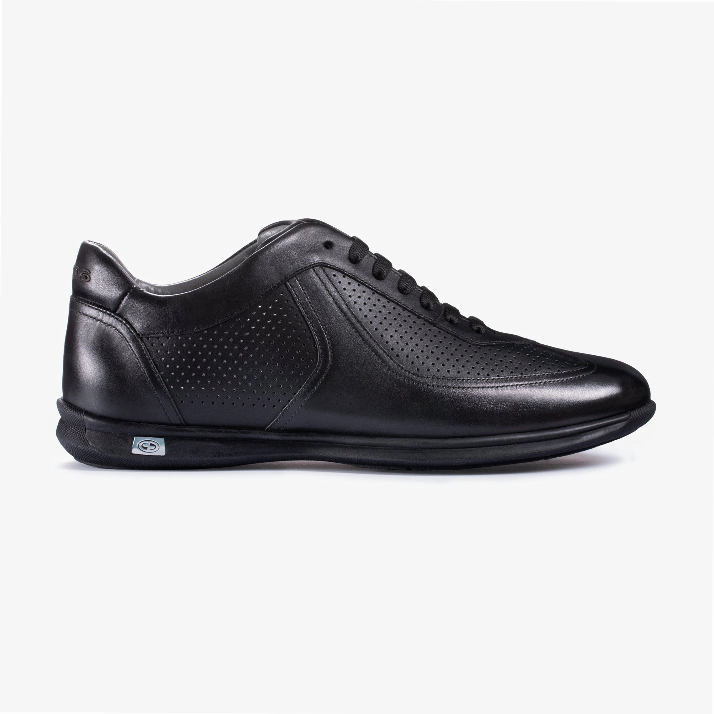 Men's Black Perforated Sneaker Peak Fit Support Foam