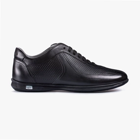 Men's Black Perforated Sneaker Peak Fit Support Foam