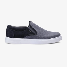 Men's Gray Slip-On Sneaker Non Slip Traction Responsive Use