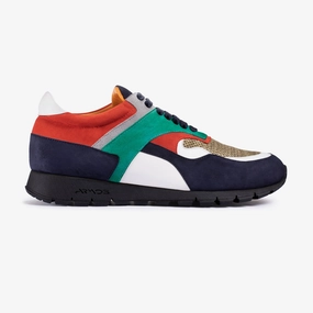 Urban Minimal Men's Multi-Color Suede Sneaker