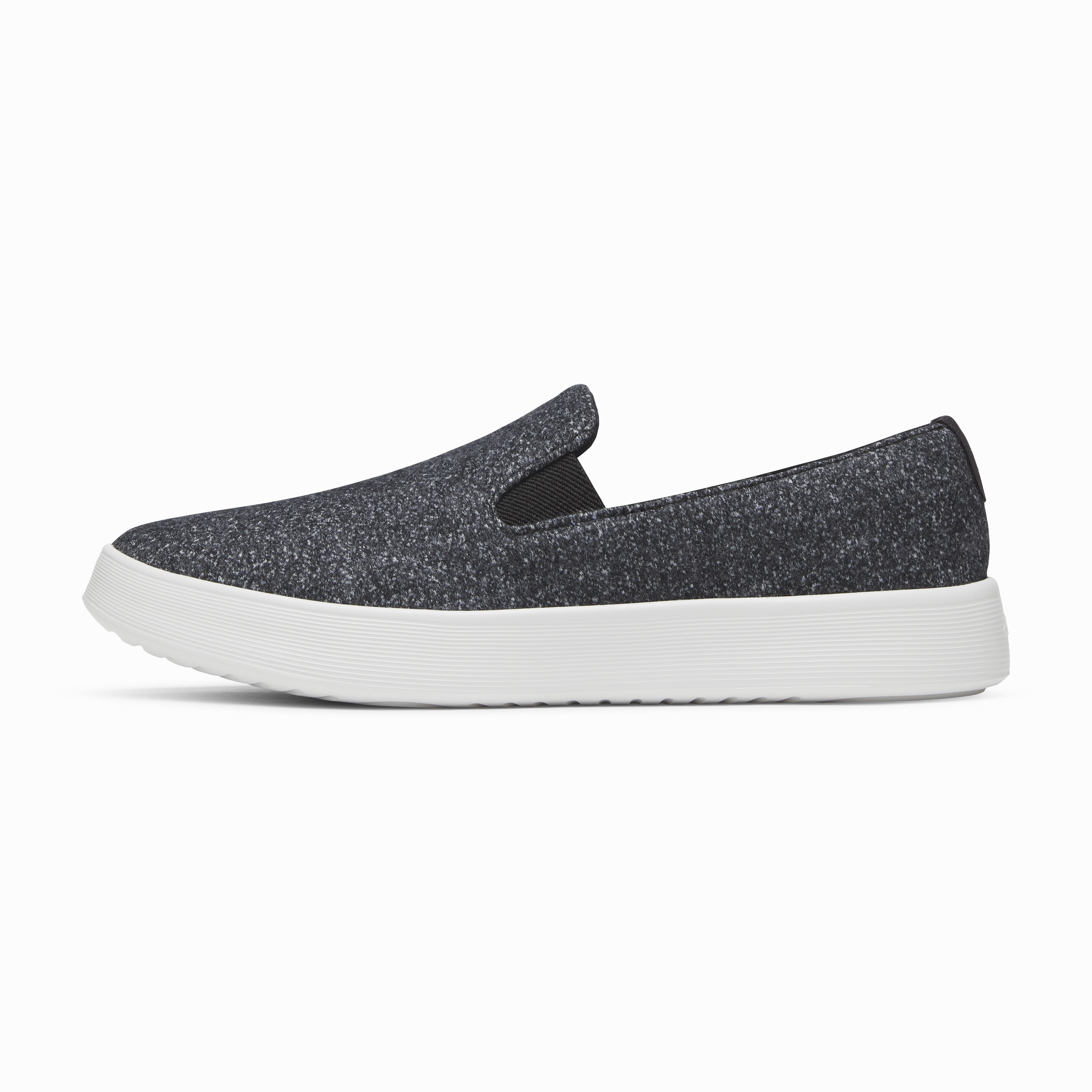 Flexible Step Smooth Sling Men's Wool Cruiser Slip On - Dark Grey (Light Grey Sole)