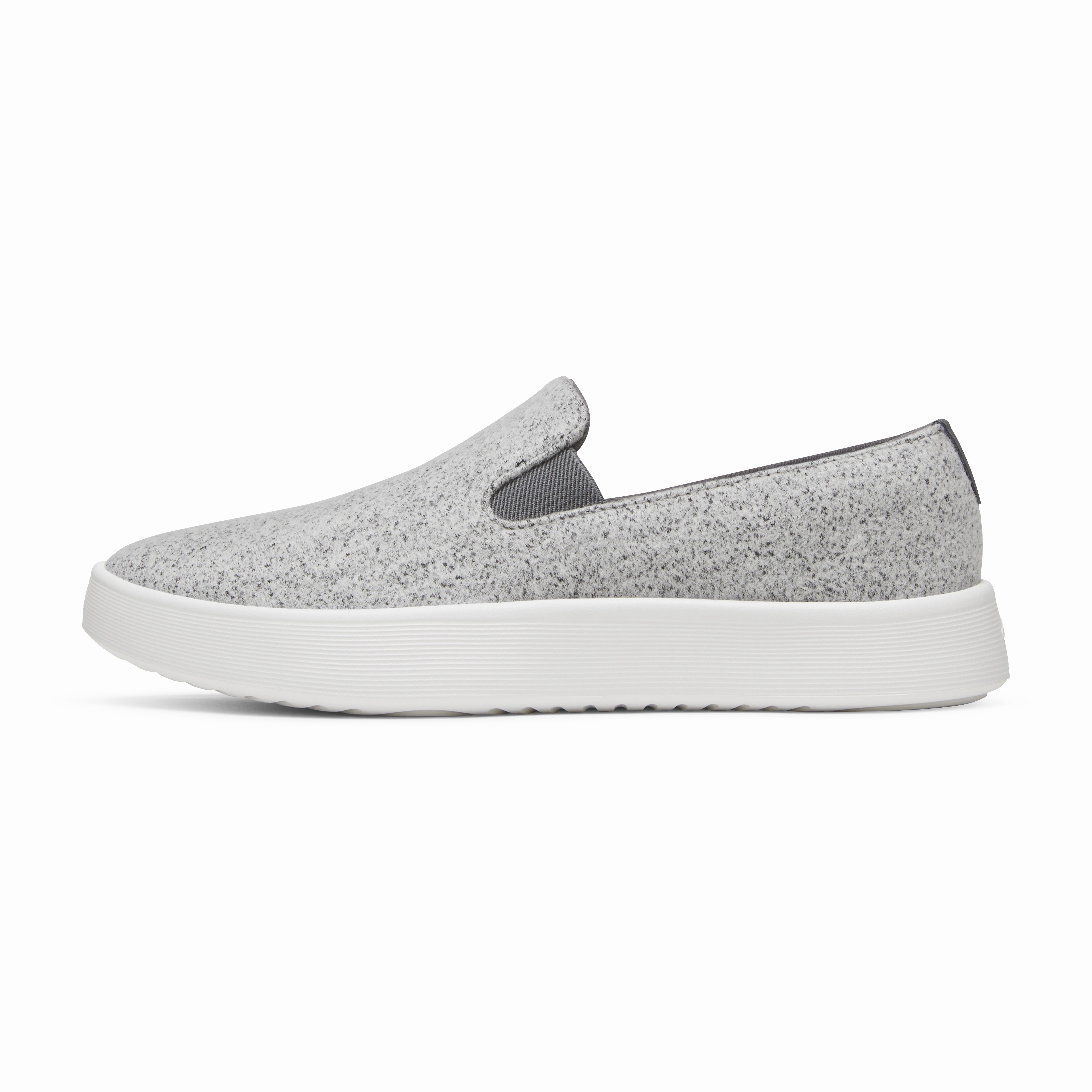 Men's Wool Cruiser Slip On - Medium Grey (Blizzard Sole) Soft Touch Material