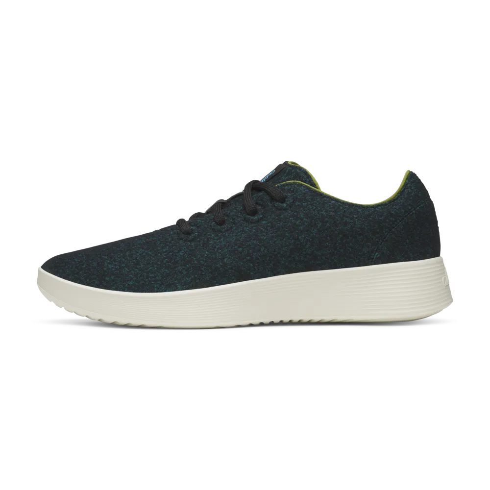 Flex Groove Technology Men's Wool Runner Go - Chasm Teal/Natural Black (Stony Cream Sole)