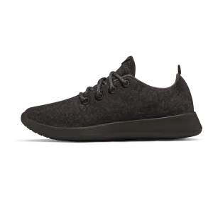 Men's Wool Runner - Natural Black (Black Sole) Multi Density Foam Slip Resistant