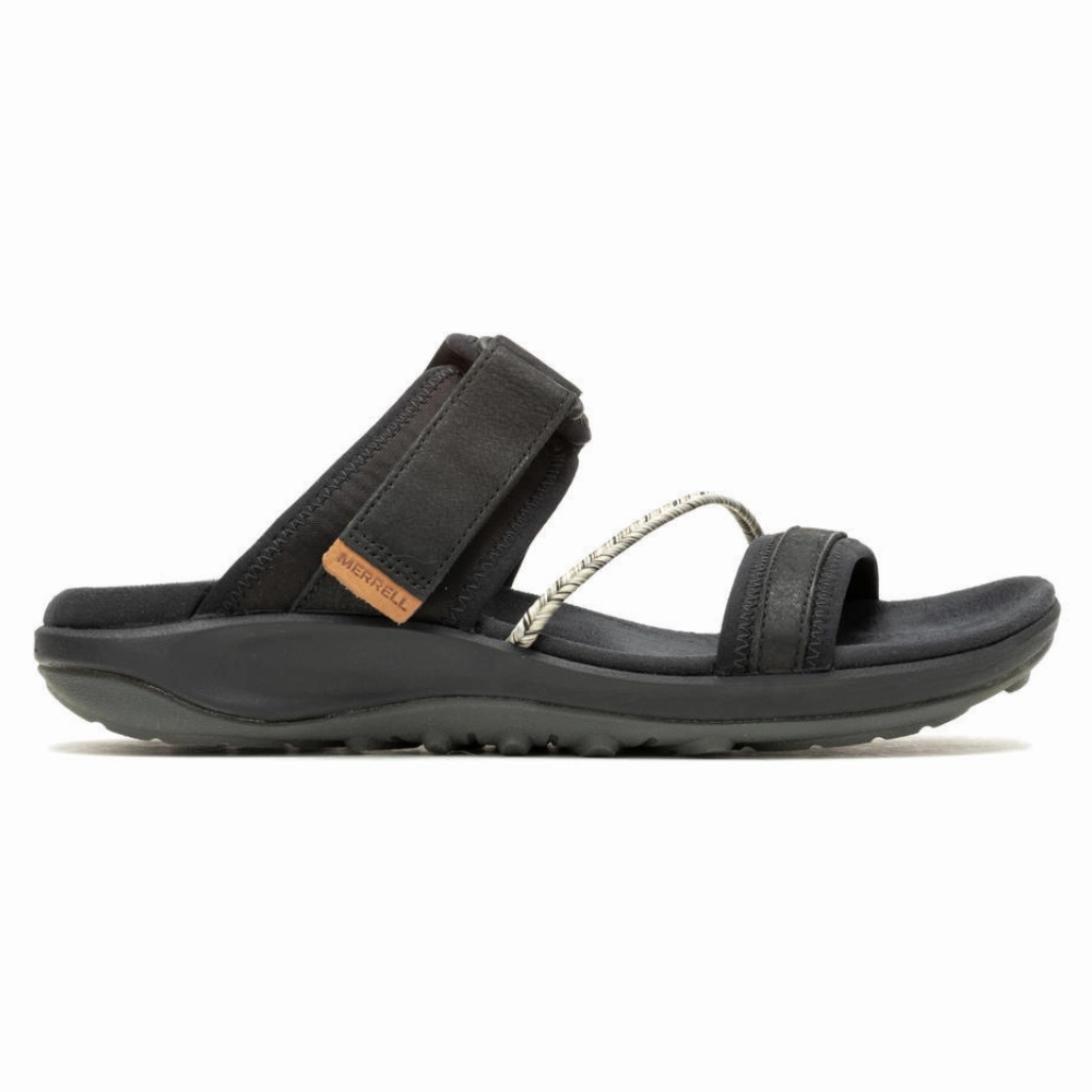Anti Slip Tread Merrell Terran 4 Slide Black Sandal (Women's)