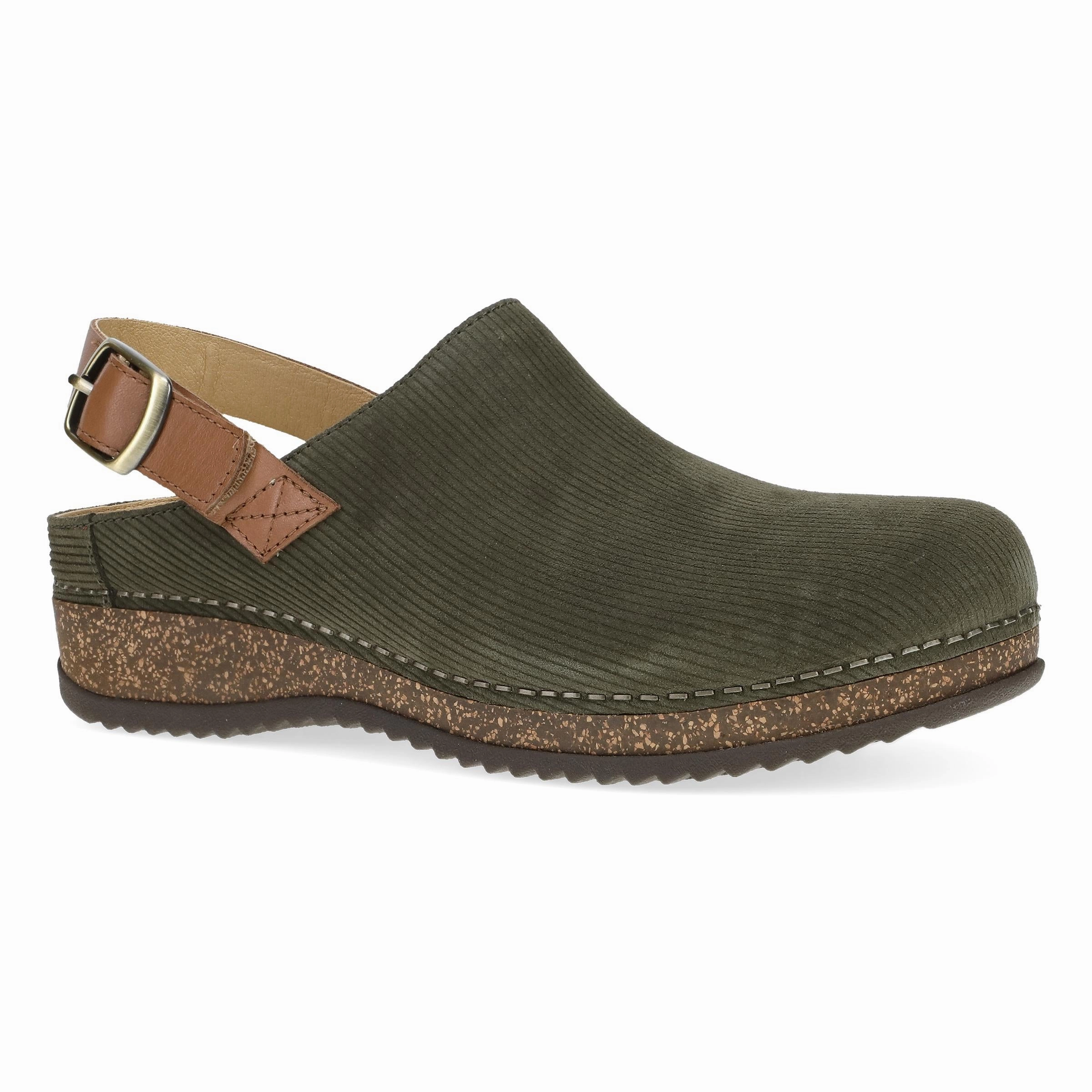 Merrin Olive Embossed Suede Comfort Upper Neutral Alignment Design