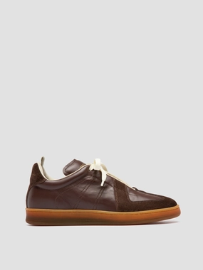 MILITIA 102 - Brown Leather and Suede Sneakers Cool Streetwear