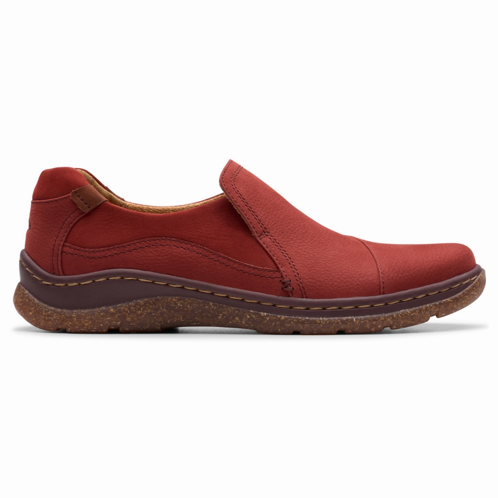 Clarks Orlene Slip Chestnut Nubuck Shoe (Women's) Dribble Hike