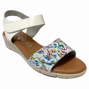 Valeria's Lyndame Blanco White Leather Sandal (Women's) Light Travel Shoes