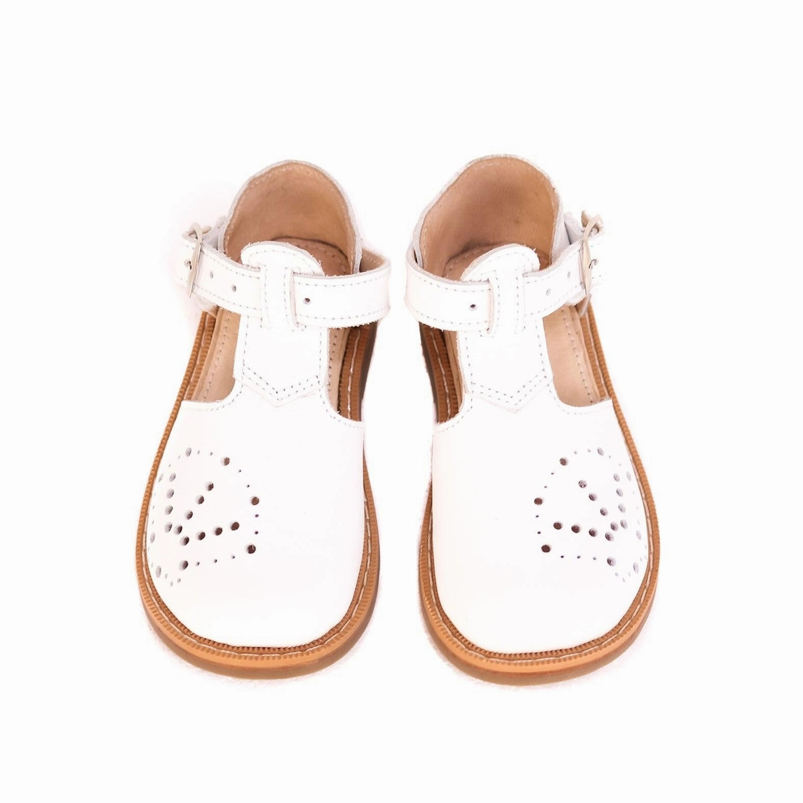 Comfy Feel MK21282 - Camperas White [Children's Leather Sandals]