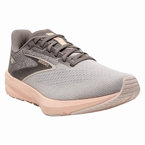 Brooks Launch 10 Grey/Crystal Grey/Pale Peach Running Shoes (Women's) Comfort Enhancement