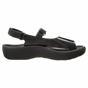 Wolky Jewel Sandal Black Patent Leather (Women's) Trendy And Comfortable