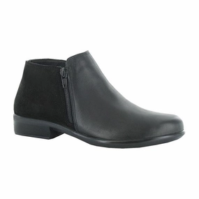 Naot Helm Black Raven/Black Suede Bootie (Women's) Plus Size