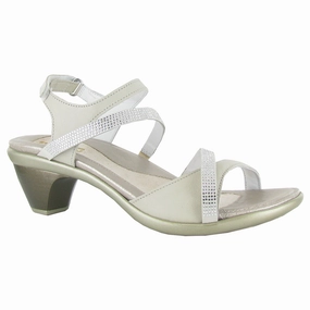 Slide On Naot Innovate Ivory Leather Sandal (Women's)
