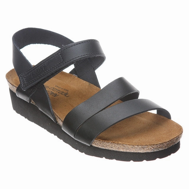 Naot Kayla Black Leather Sandal (Women's) ventilation channels