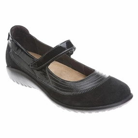 Naot Kirei Black Madras Leather/Suede/Patent Shoe (Women's) Street Edge