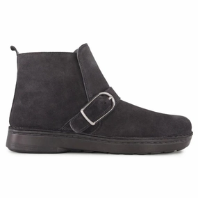 Airflow Channeling Wind Path Naot Kolmer Charcoal Suede Ankle Boot (Women's)