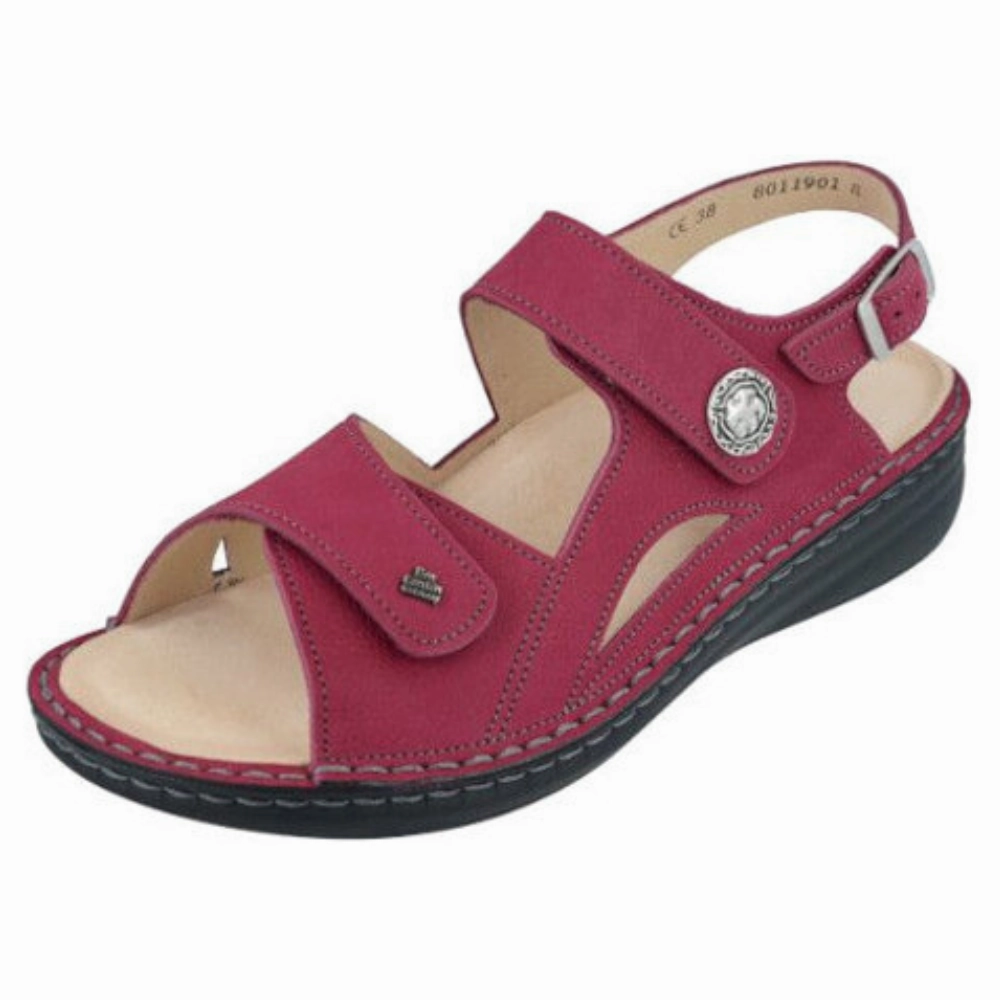 Outdoor Adventure Finn Comfort Barbuda Raspberry Nubukvienna Sandal (Women??s)