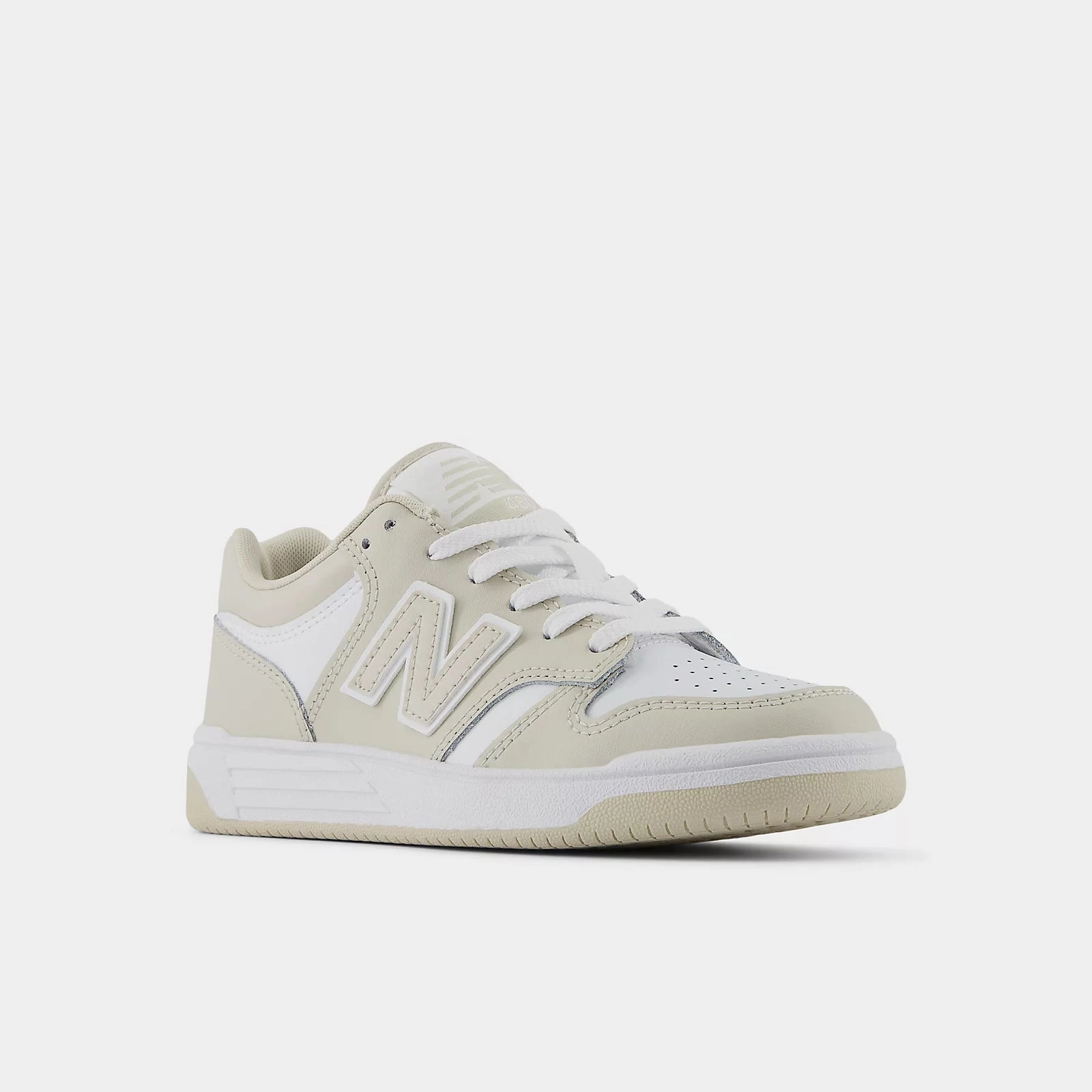 New Balance 480 Timberwolf/White Kids' Shoes velcro