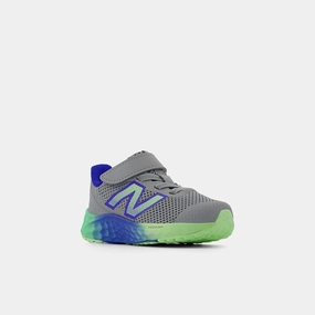 New Balance Fresh Foam Arishi v4 Kids Running Shoes ?C Grey/Blue (Bungee Lace) Ergonomic Design Quick Life