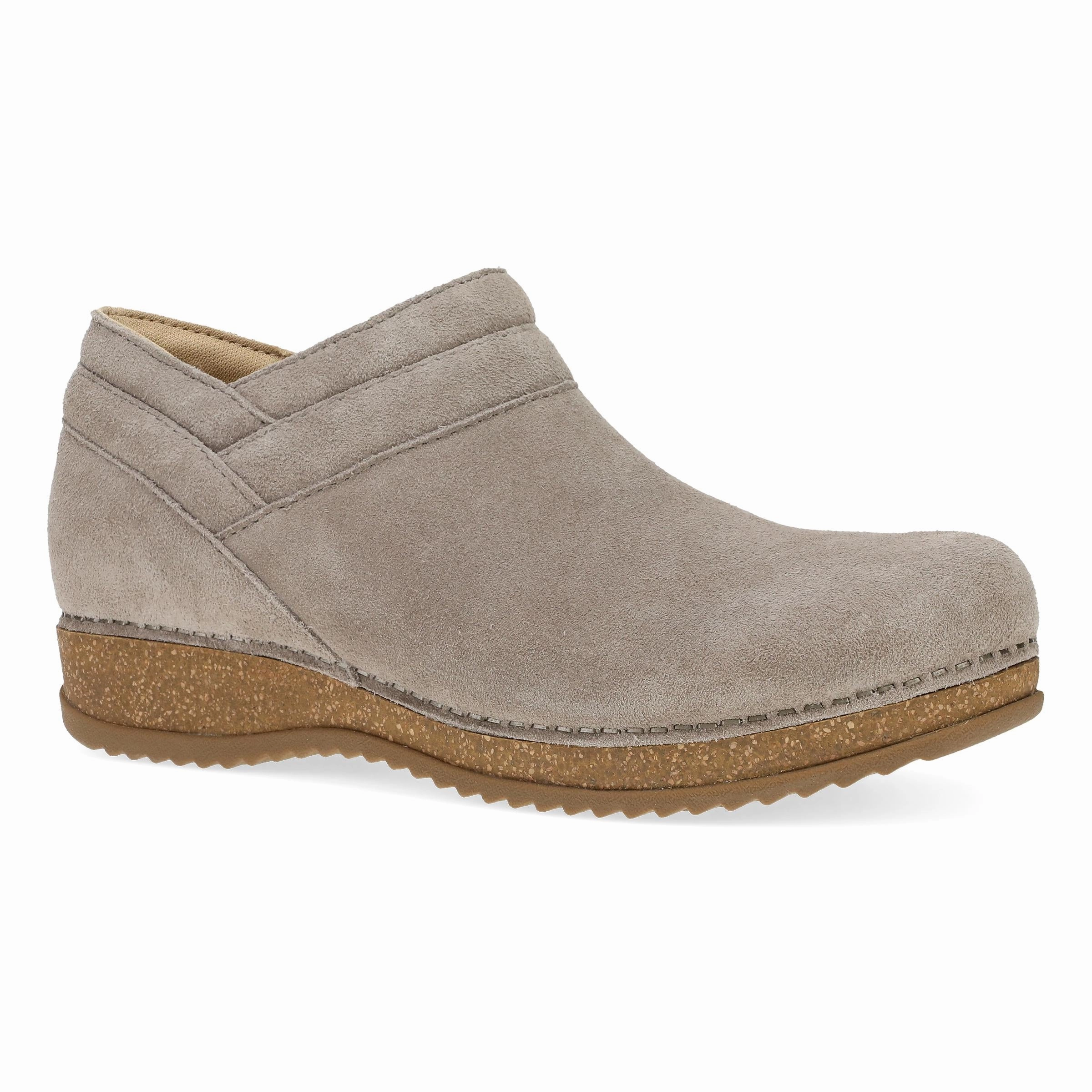 Slip Resistant Traction Classic Chic Muriel Taupe Suede