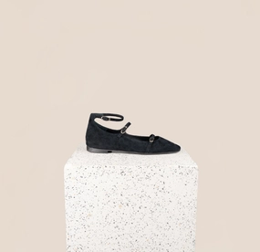 Camp Walk Low Heel Nola Almond -Black Suede