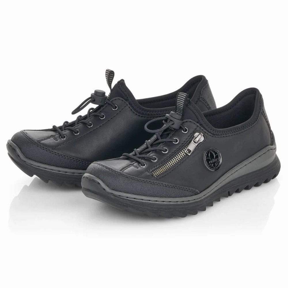Rieker Nikita 69 Black Sneaker (Women's) On The Run