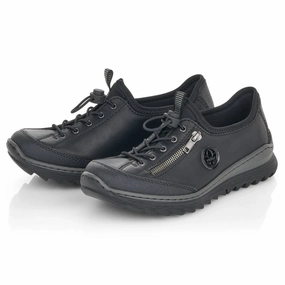 Rieker Nikita 69 Black Sneaker (Women's) On The Run
