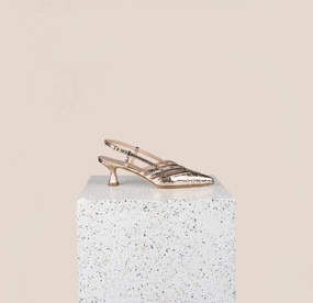 Novara - Gold Snake Art Piece Comfortable Dress Shoes