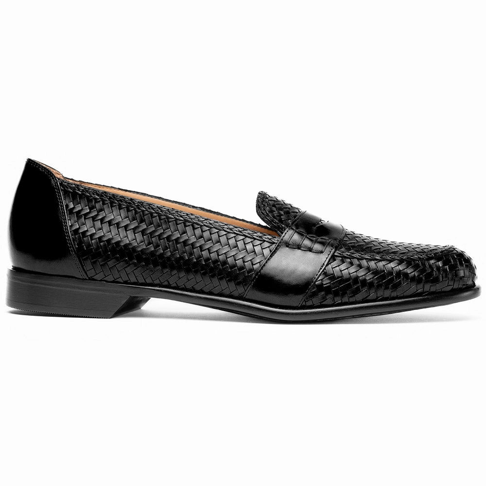 Toe Guard Office Day 15-585-BLK NICOLA Italian Calfskin Basketweave, Black