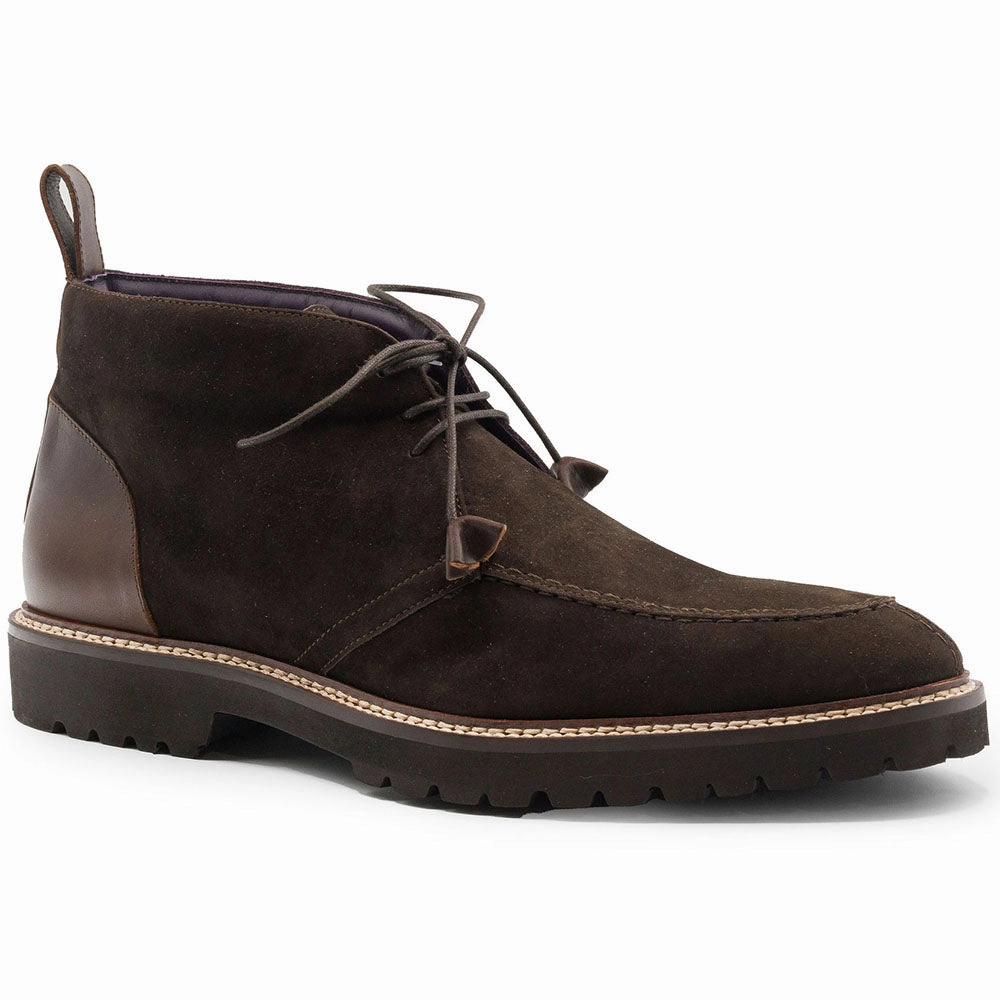 Flexible Frame Rainy Day Commuter Fashion Utility 46-605-NIC CAMPO HIGH Italian Sueded Goatskin Chukka Boot, Nicotine