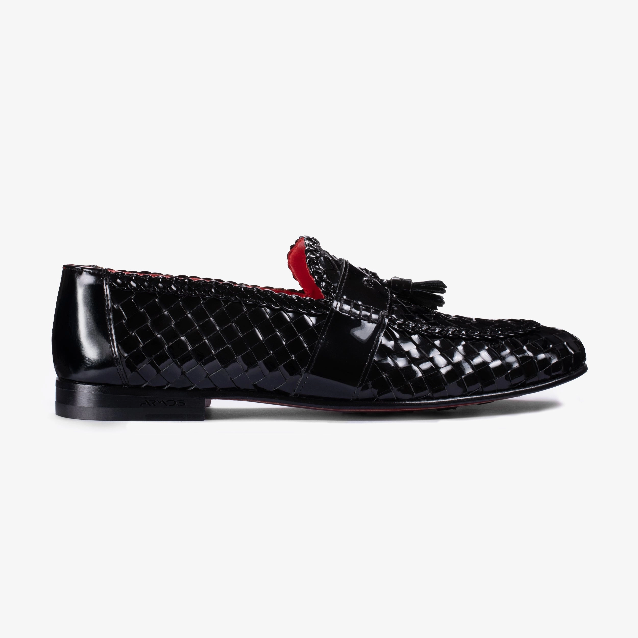 Arch support Smart Look Men's Black Patent Leather Tassel Loafer