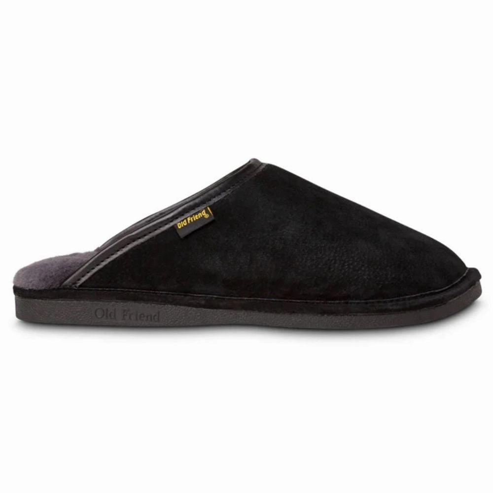 Old Friend Scuff Black Slipper (Men's) Comfortable Relax Fit