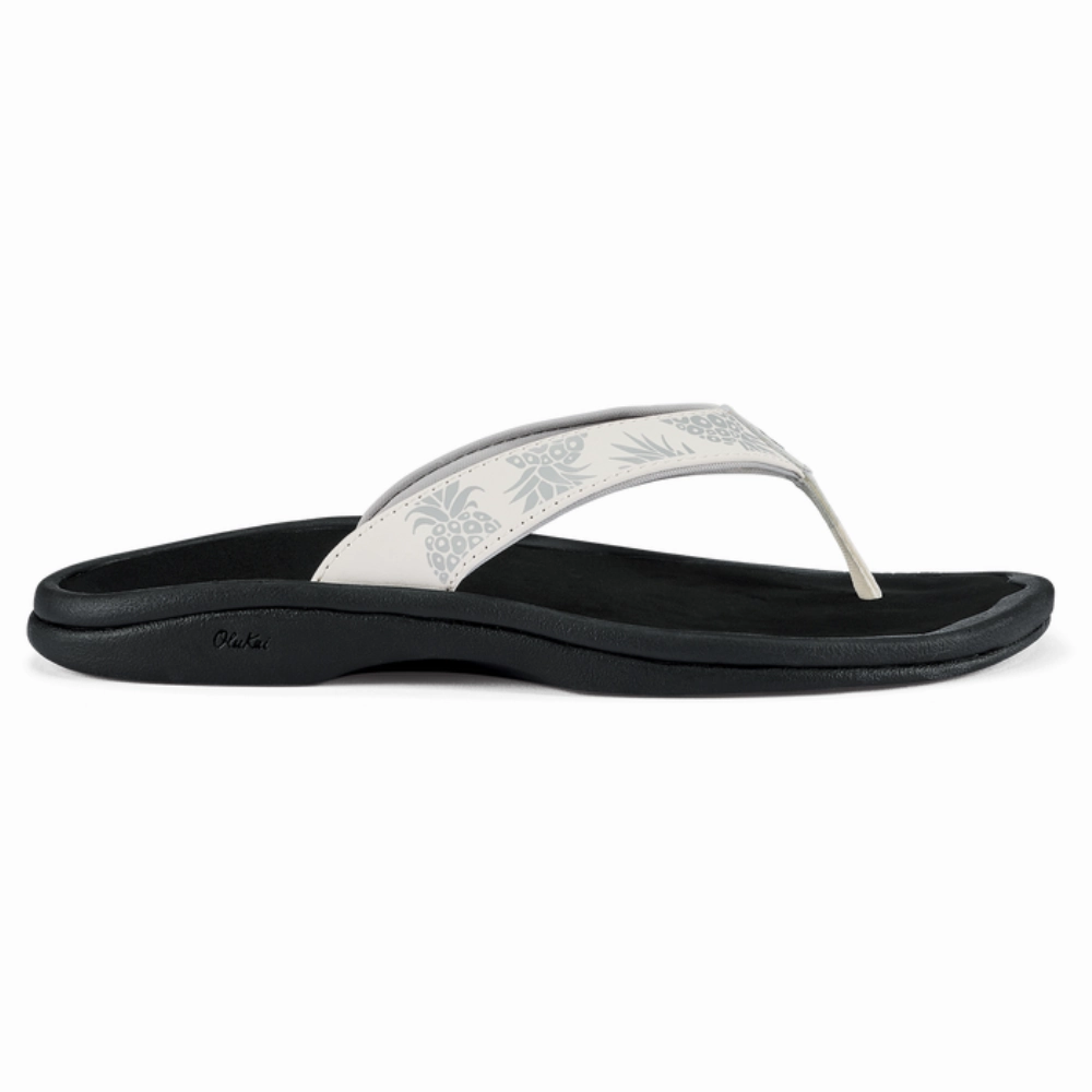 OluKai 'Ohana Bright White Flip Flop Sandal (Women's) Stylish Casual Footwear